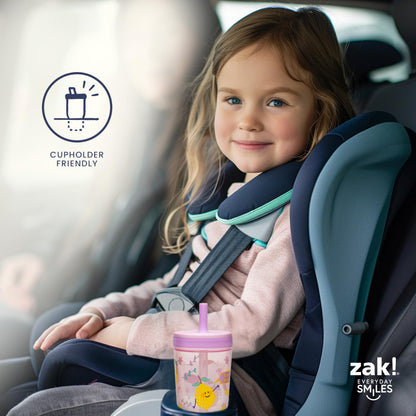 Zak Designs Kelso Toddler Cups For Travel or At Home, 15oz 2-Pack Durable Plastic Sippy Cups With