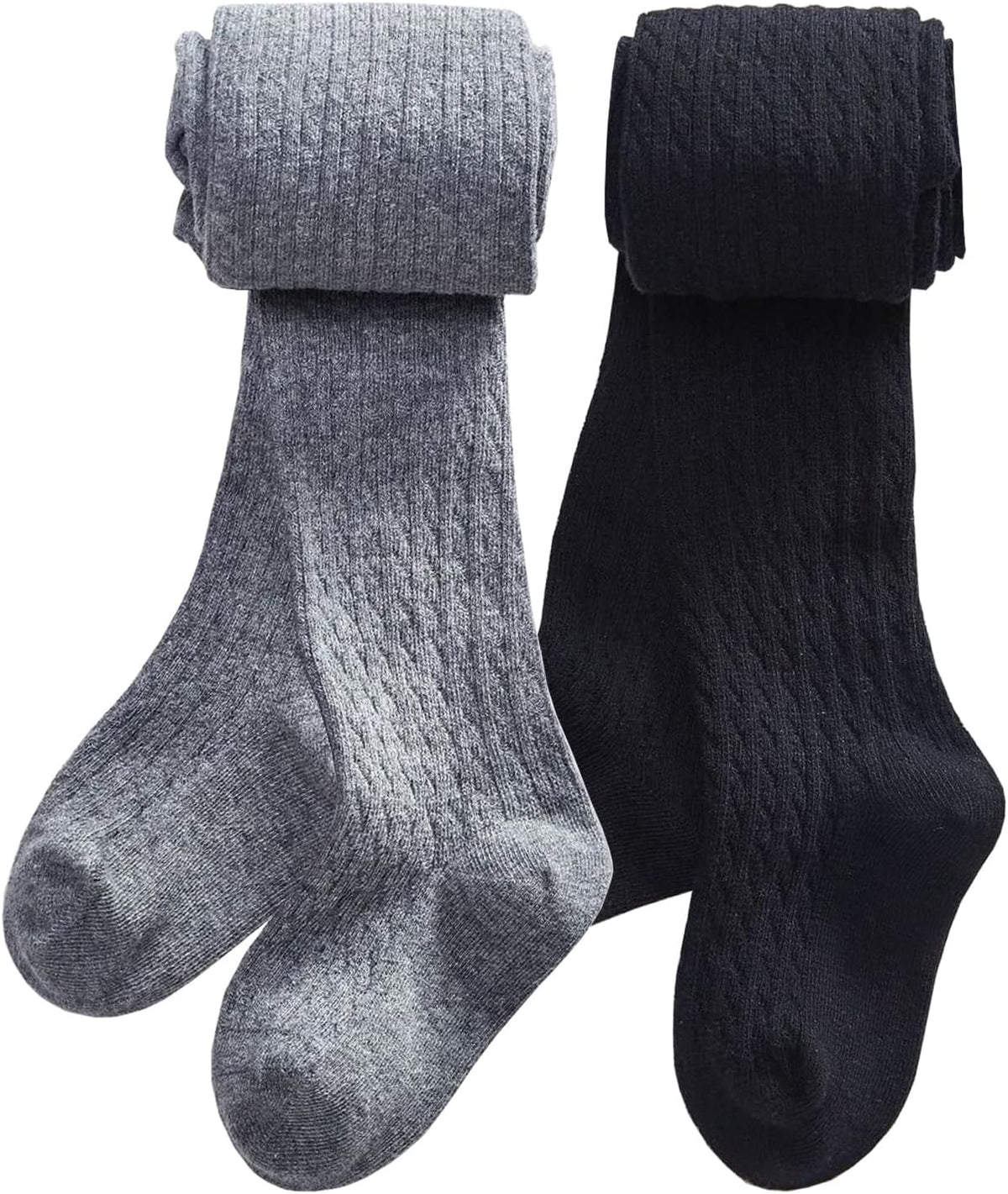CHUNG Toddler Little Girls Cotton Tights Footed Thick Winter Cable Knit Legging Pantyhose Stocking