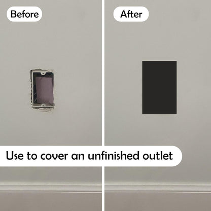 Rubber Bond Self-Adhesive Rubber Wall Outlet Cover Plate 5 Pack - Easy to Apply Peel & Stick