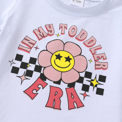 Happy Town Toddler Clothes Baby Boy Girl Smiley Face Shirt Short Sleeve T-Shirt Tee Summer Tops