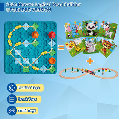 Kids Board Games Learning Toys, STEM Educational Logic Kits with 200+ Challenges & 4 Difficulty