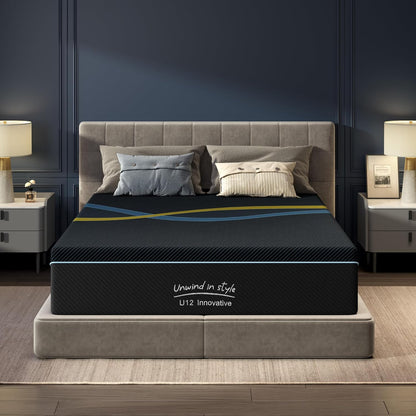 12 inch Full Mattress Multi-Layer Memory Foam Mattress - Medium Firmness with Bamboo Charcoal &