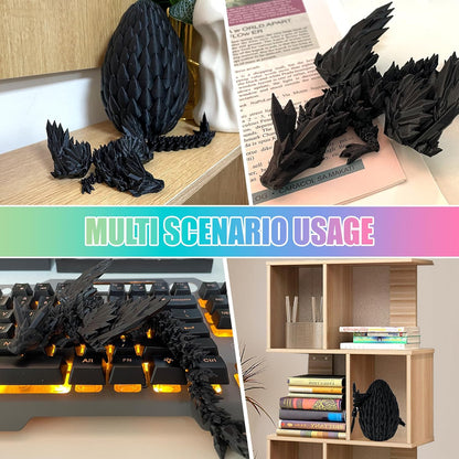12inch Fly Dragon Egg, Year of The Dragon, 3D Printed Dragon, Executive Desk Toys, Articulated