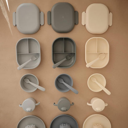 mushie Trainer Sippy Cup | Made in Denmark | Leak Resistant Twist-Off Lid & Handles | 6 Months +