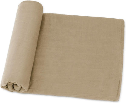 Comfy Cubs Muslin Swaddle Blankets Pack of 1 - 47 x 47 Inch Soft Cotton Baby Blanket Set, Large