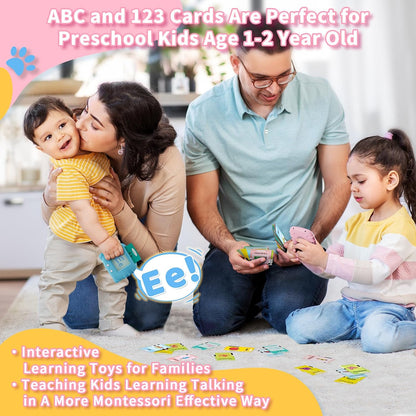 Toddler Toys Talking Flash Cards for 1 2 3 4 5 6 Year Old Boys and Girls, Autism Sensory Toys for