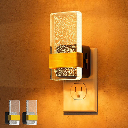 L LOHAS LED Night Light [2 Pack], Amber Night Lights Plug Into Wall, Dusk to Dawn Sensor, 0-100LM