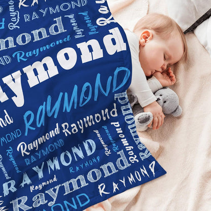 Personalized Baby Blanket with Name Customized Gift for Baby Shower Christmas Birthday New Mom