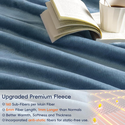 PHF Ultra Soft Fleece Blanket Twin Size, No Shed No Pilling Luxury Plush Cozy 300GSM Lightweight