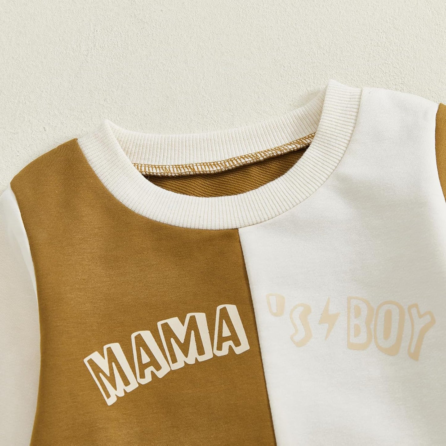 Kupretty Toddler Baby Boy Fall Winter Clothes Color Block Long Sleeve Sweatshirt Pullover Tops +