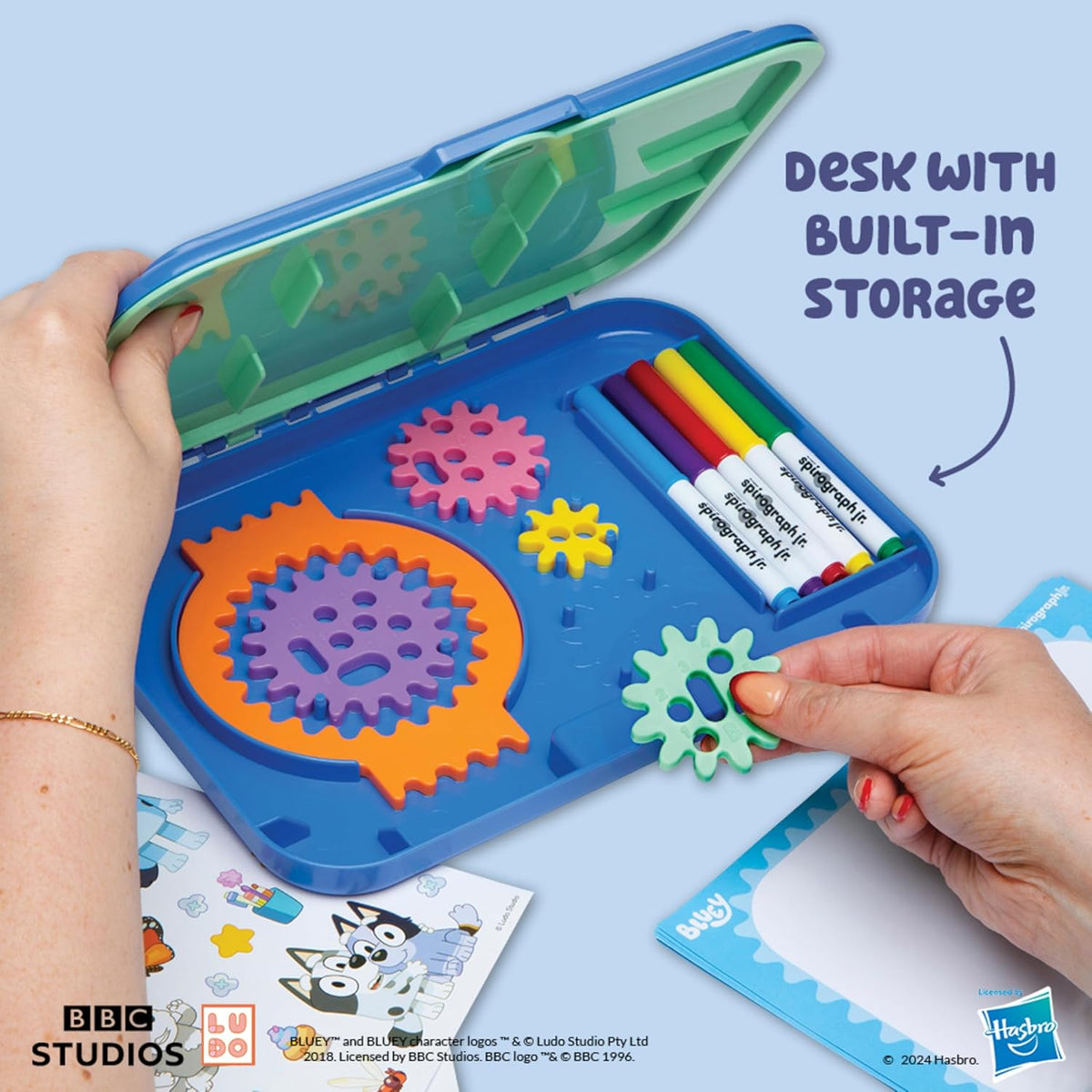 Spirograph Jr Bluey Toys - Toddler Arts and Crafts, Drawing Art Kit, Toddler Activities, Bluey
