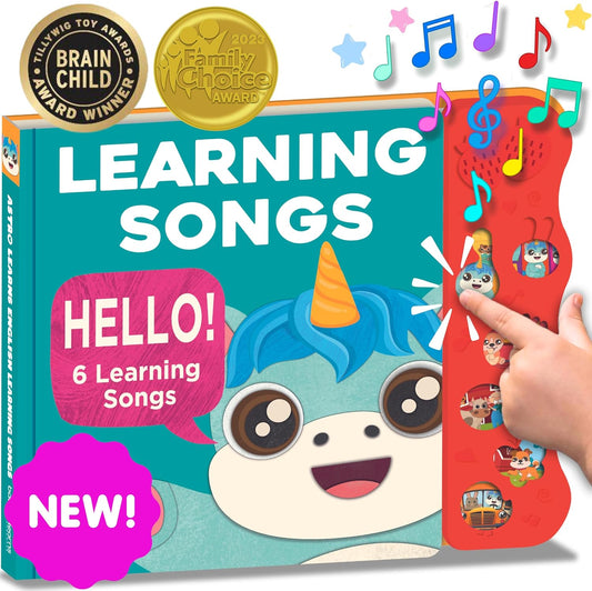 Learning Songs: Musical Toys & Interactive Sound Book for Toddlers 1-3, Baby’s First Year Music