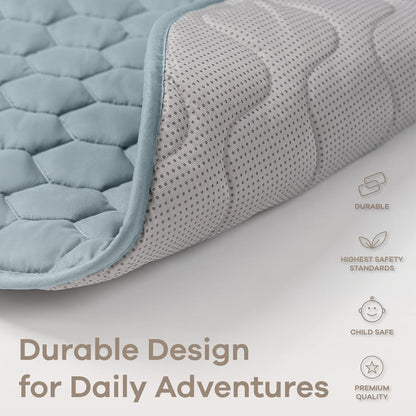 Comfy Cubs Round Kids Play Mat -Small 36 inches Soft Quilted Baby Floor Mat with Non-Slip Bottom