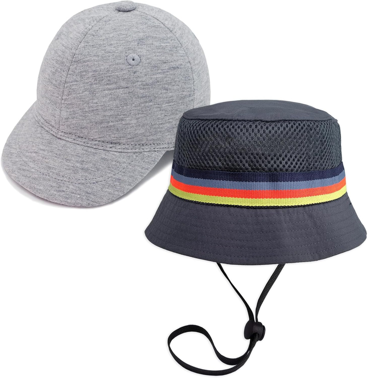 Keepersheep Baby Baseball Cap Infant Sun Hat, Cotton Knit with Soft Brim, Adjustable Soft Newborn