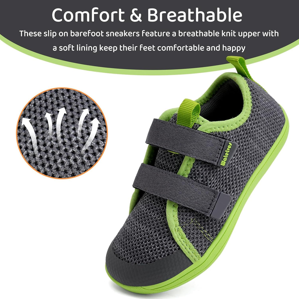 WateLves Toddler Little Kids Wide Barefoot Shoes The First Walking Shoes Girls Boys Breathable Zero