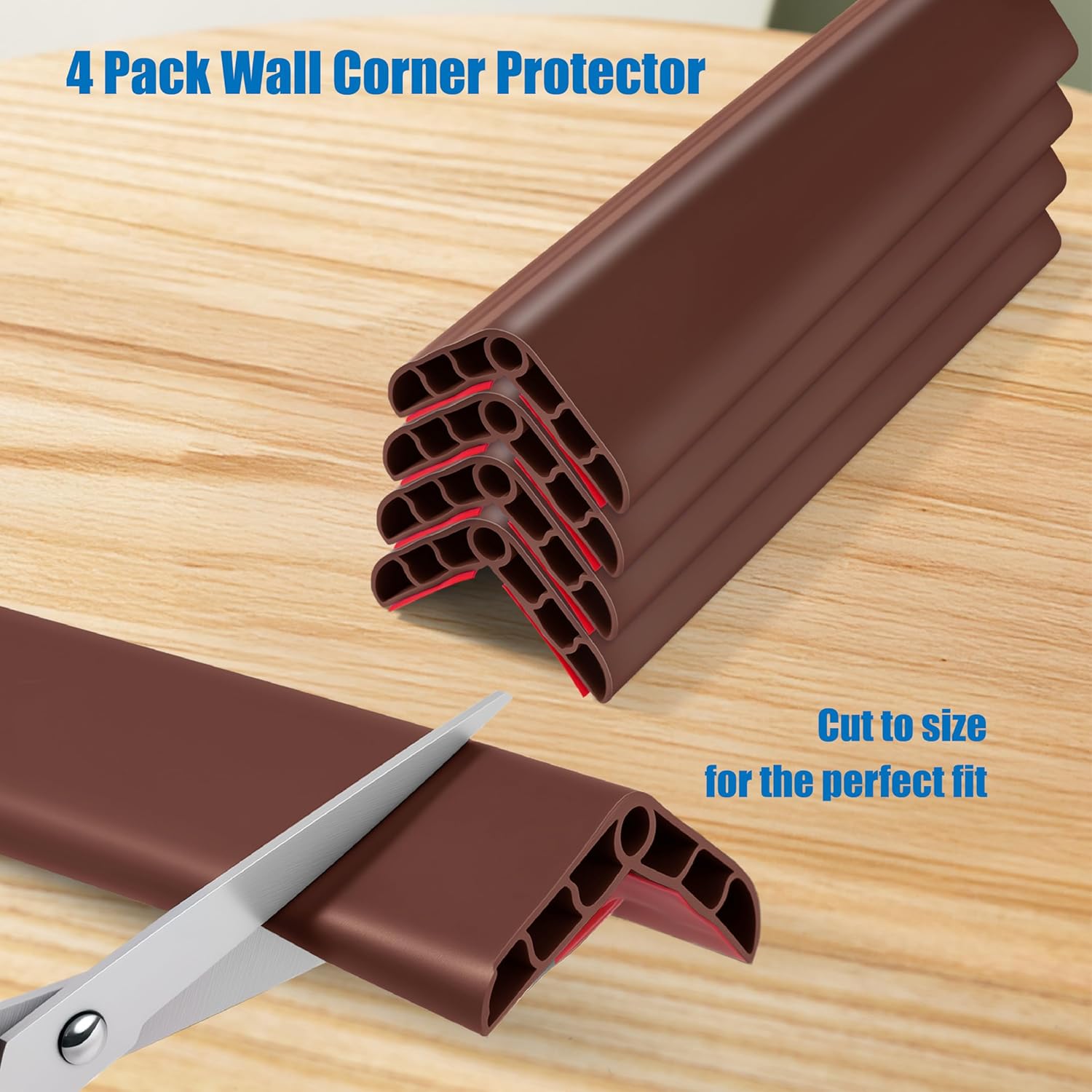 Wall Corner Edge Protector 4 Pack,1.57x1.57x23.62x0.28 inch Soft Baby Proof Corner Guards for Sharp