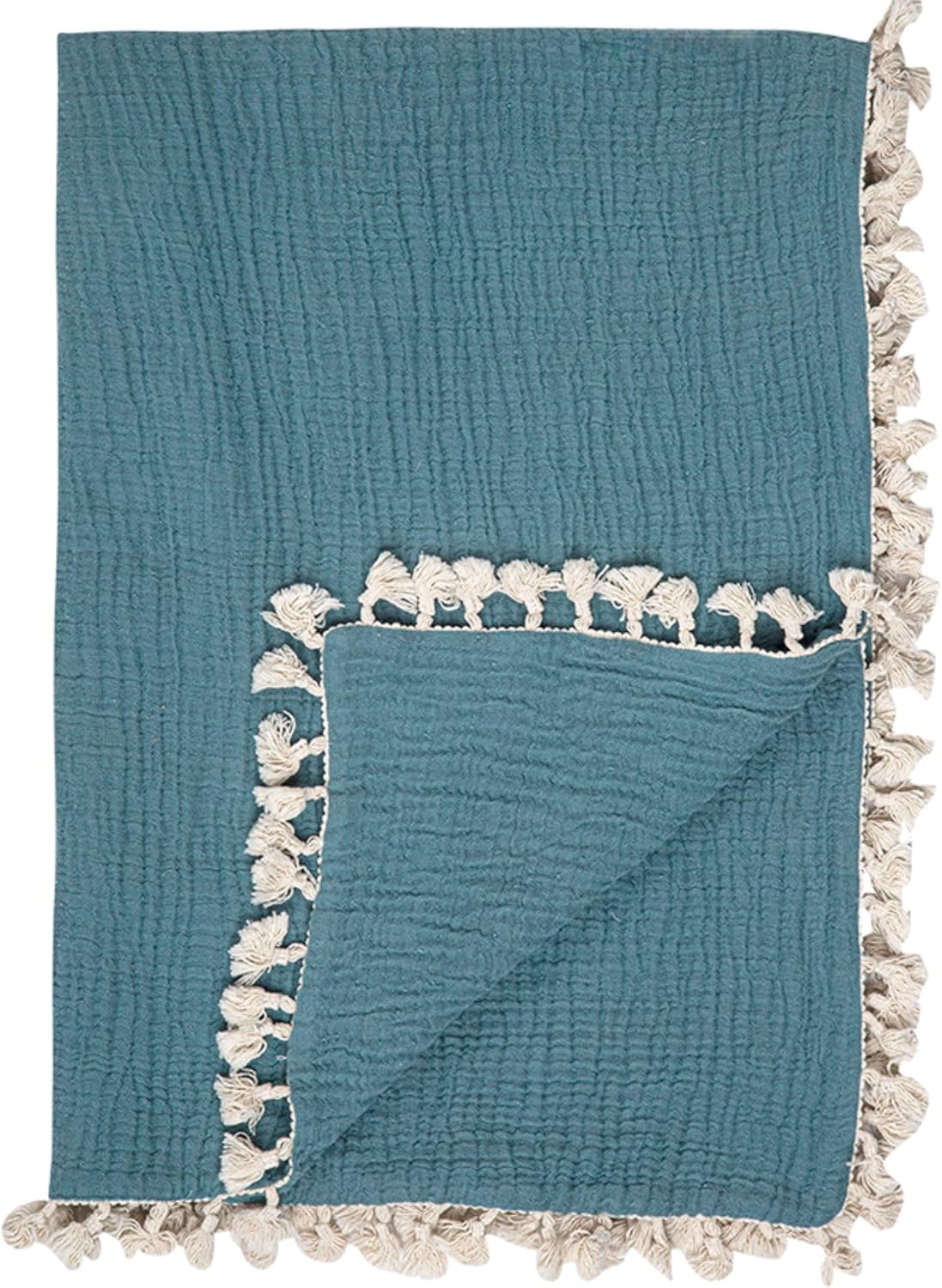 Crane Baby Muslin Swaddle Blanket, Soft Cotton Lightweight Nursery and Stroller Blanket for Baby
