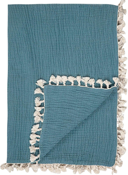 Crane Baby Muslin Swaddle Blanket, Soft Cotton Lightweight Nursery and Stroller Blanket for Baby