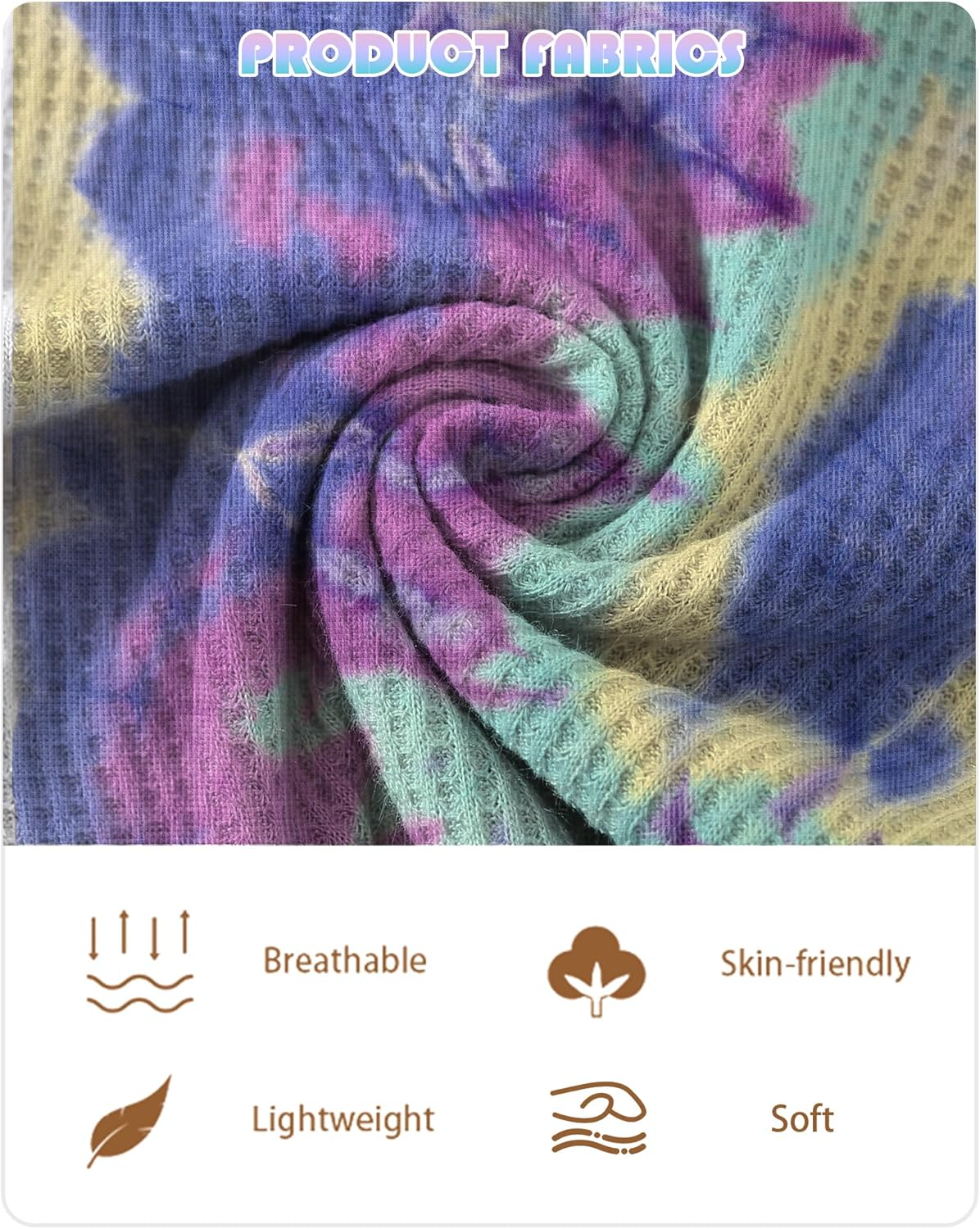 Jimonda Baby Bodysuit Newborn Tie Dye Clothes Infant Waffle One Piece Romper Baby Boys Girls Short