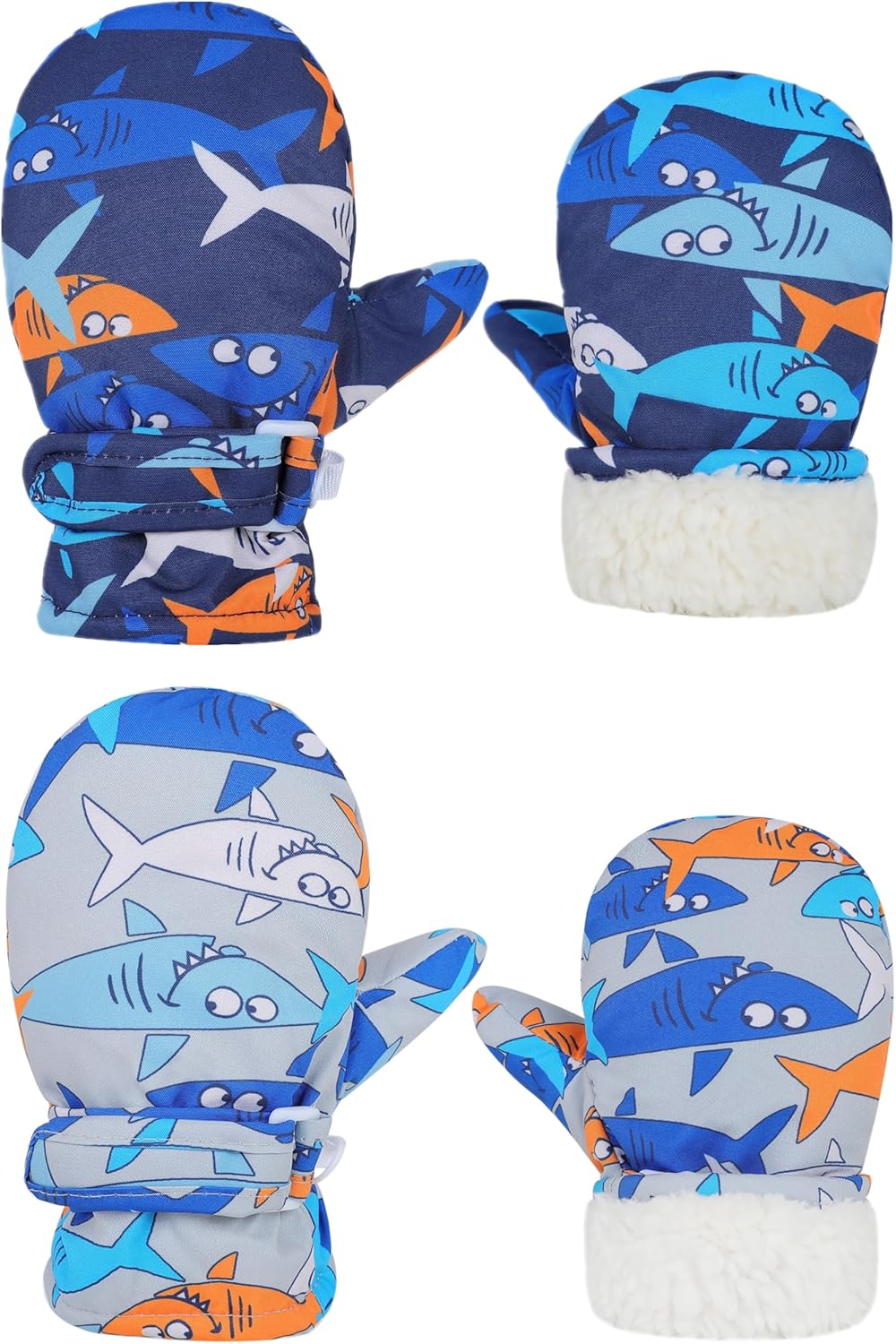Toddler Gloves Kids Mittens Winter Warm Lined Fleece Gloves Waterproof Snow Baby Mitten for Boys
