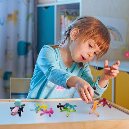 MAGMEN Enhanced Grip Magnetic Fidget Toy Figures for Kids 3-8 & Toddlers| 5 Piece Opaque Color