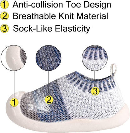 Baby First-Walking Shoes 1-4 Years Kid Shoes Trainers Toddler Infant Boys Girls Soft Sole Non Slip