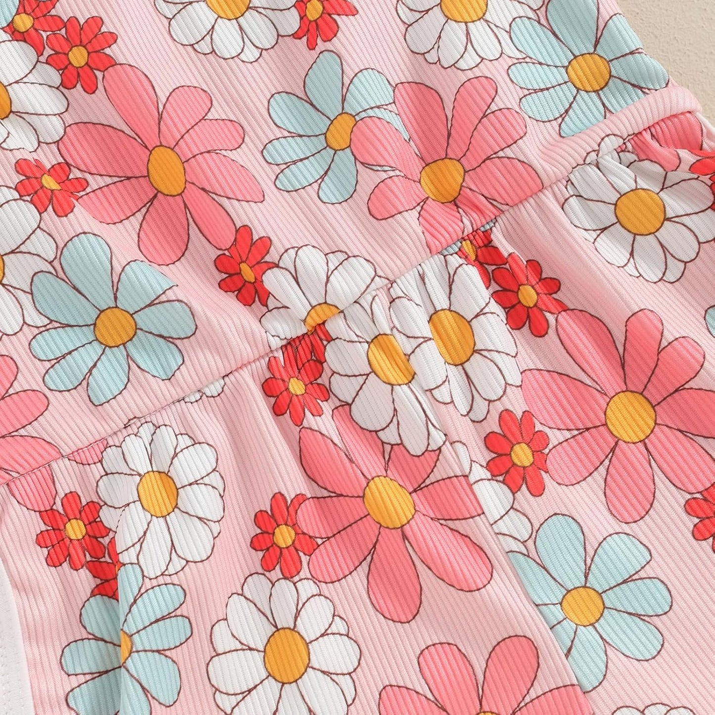 WZTYYDS Toddler Baby Girl Summer Clothes Floral Romper Tie-Up Strap Halter Jumpsuit Infant Summer