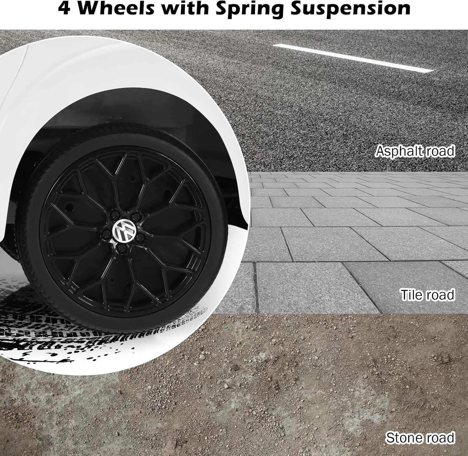 Costzon Ride on Car, 12V Licensed Volkswagen Beetle Battery Powered Vehicle w/Remote Control