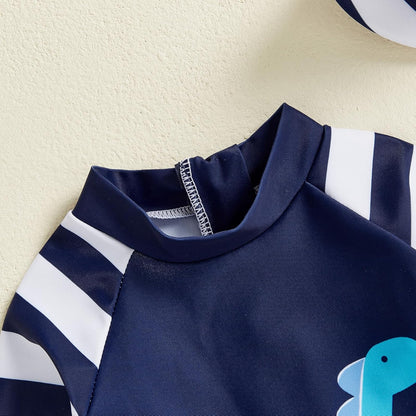 Hnyenmcko Baby/Toddler Boy Rash Guard Swimsuit Long Sleeve One Piece Zipper Swimwear Sunsuit Infant