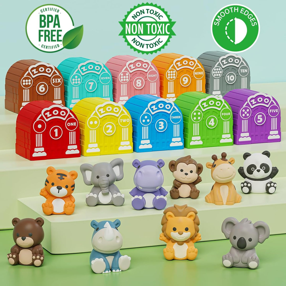 Learning Toy for Toddlers 1 2 3 Year Old, Montessori Educational Counting, Matching & Sorting