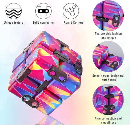 1 Packs Infinity Cube Toy Stress Relieving Fidgeting Game for Kids and Adults,Cute Mini Unique