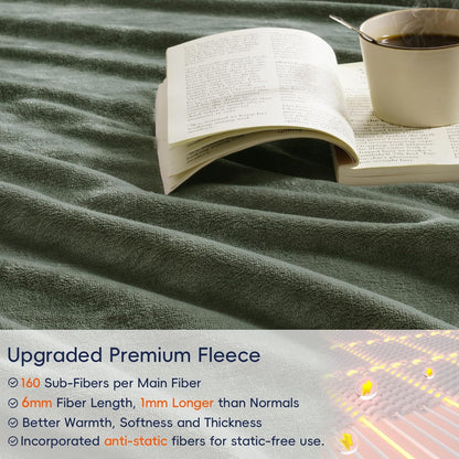 PHF Ultra Soft Fleece Throw Blanket, No Shed No Pilling Luxury Plush Cozy 300GSM Lightweight