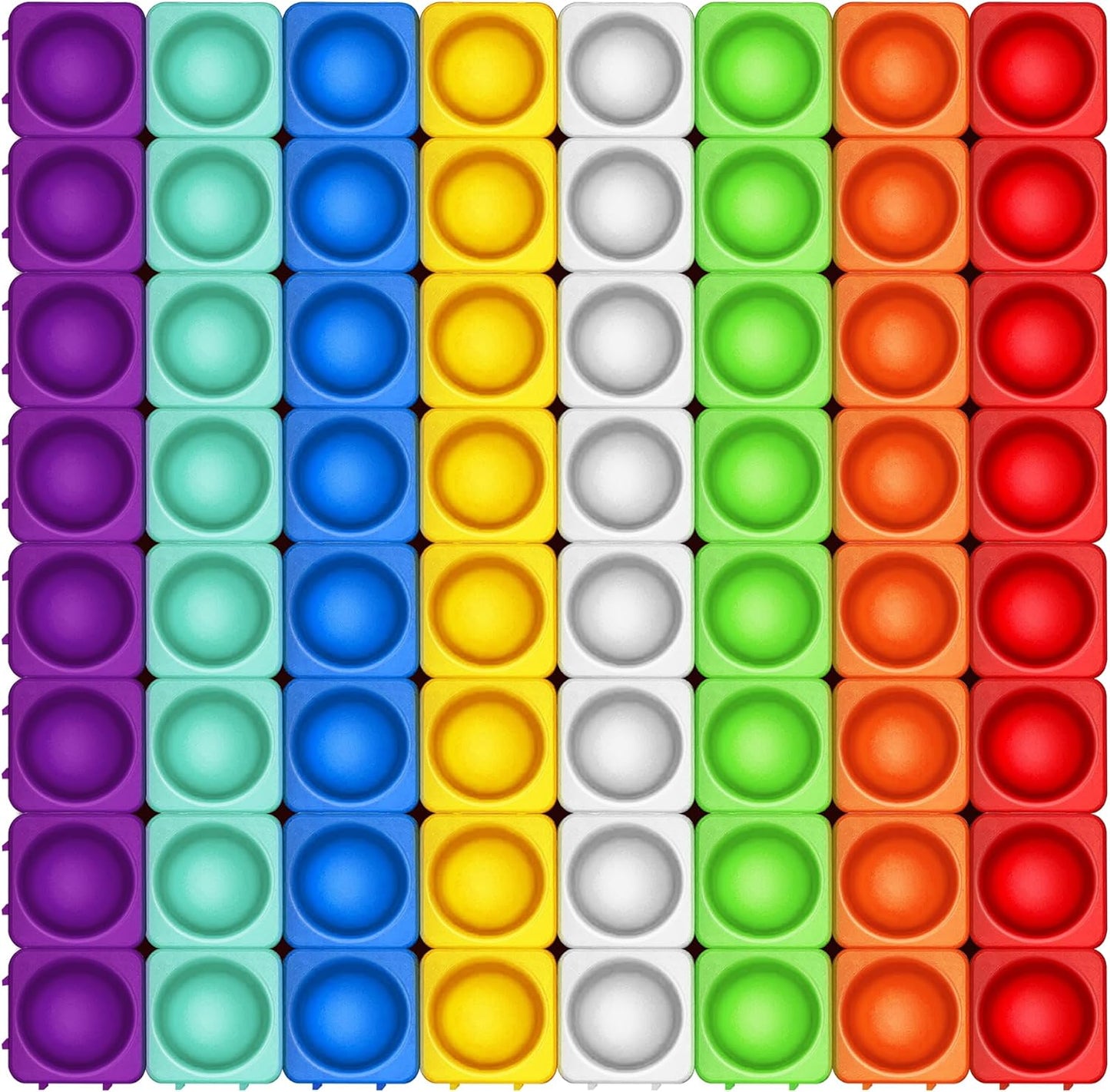 Giant Pop Blocks Bubble Premium Silicone Pop Fidget Blocks for Endless Joy and Education - Vibrant