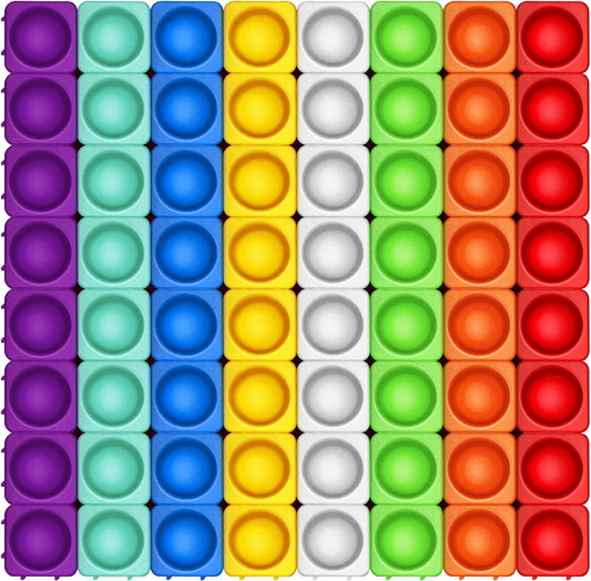 Giant Pop Blocks Bubble Premium Silicone Pop Fidget Blocks for Endless Joy and Education - Vibrant