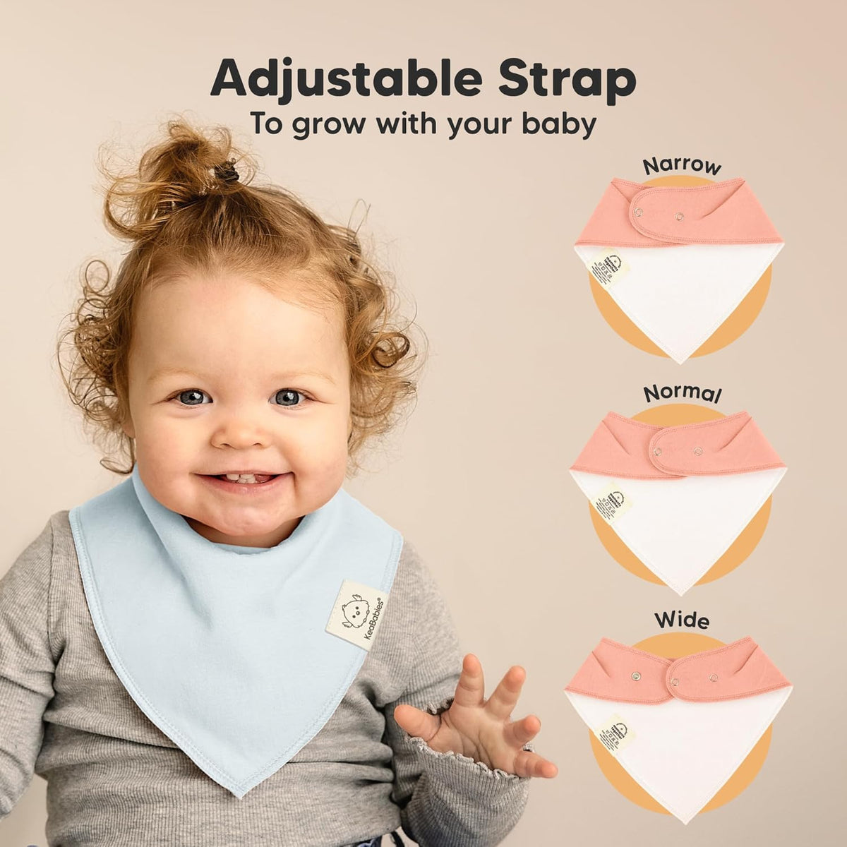 8-Pack Organic Baby Bandana Bibs for Girls - Super Absorbent Triangle Baby Bibs for Drooling and