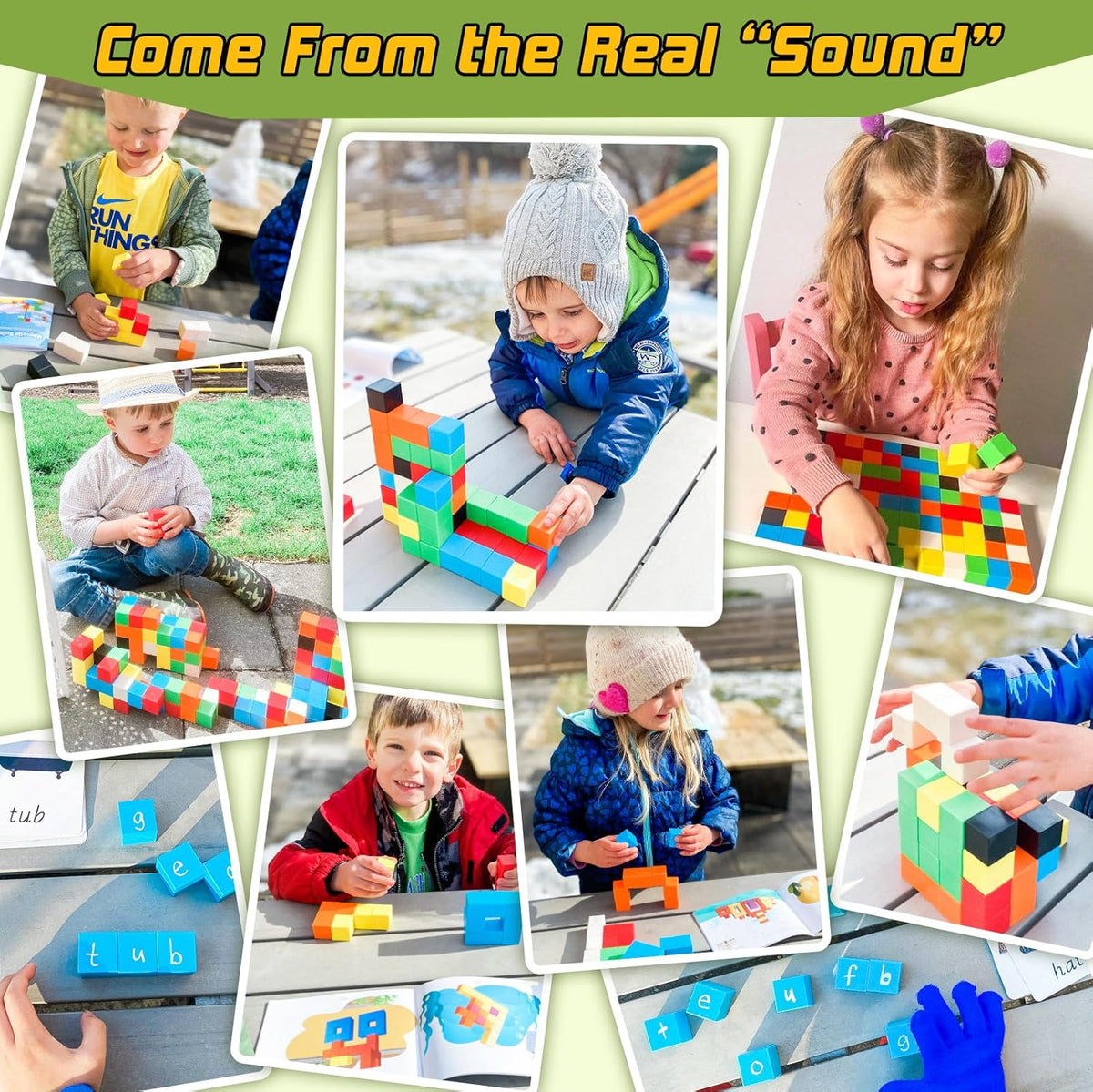 48PCS Magnetic Blocks for Toddlers Toys, Large Magnetic Cube Toy for Sensory STEM Education