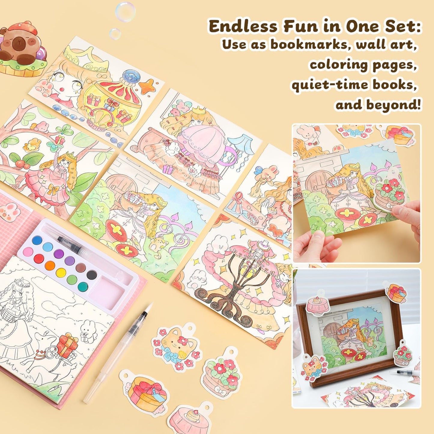 Paint with Water Coloring Books for Kids Ages 3-5, 4-8 – Cute Coloring Book for Teens,Arts and