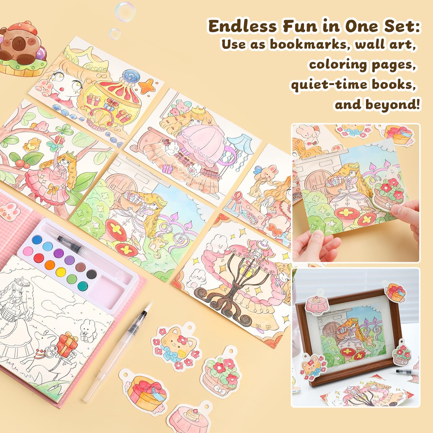 Paint with Water Coloring Books for Kids Ages 3-5, 4-8 – Cute Coloring Book for Teens,Arts and