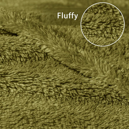 Exclusivo Mezcla Soft Fleece Throw Blanket for Couch, Super Soft Velvet Plush Bed Blanket, Fuzzy