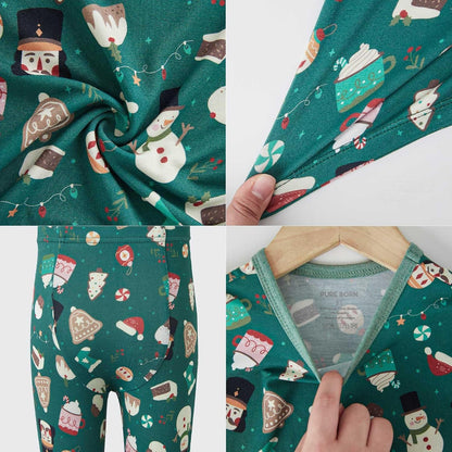 pureborn Baby Viscose From Bamboo Pajamas Set Pjs - Kids Toddler Girl Snug Fit Viscose Sleepwear
