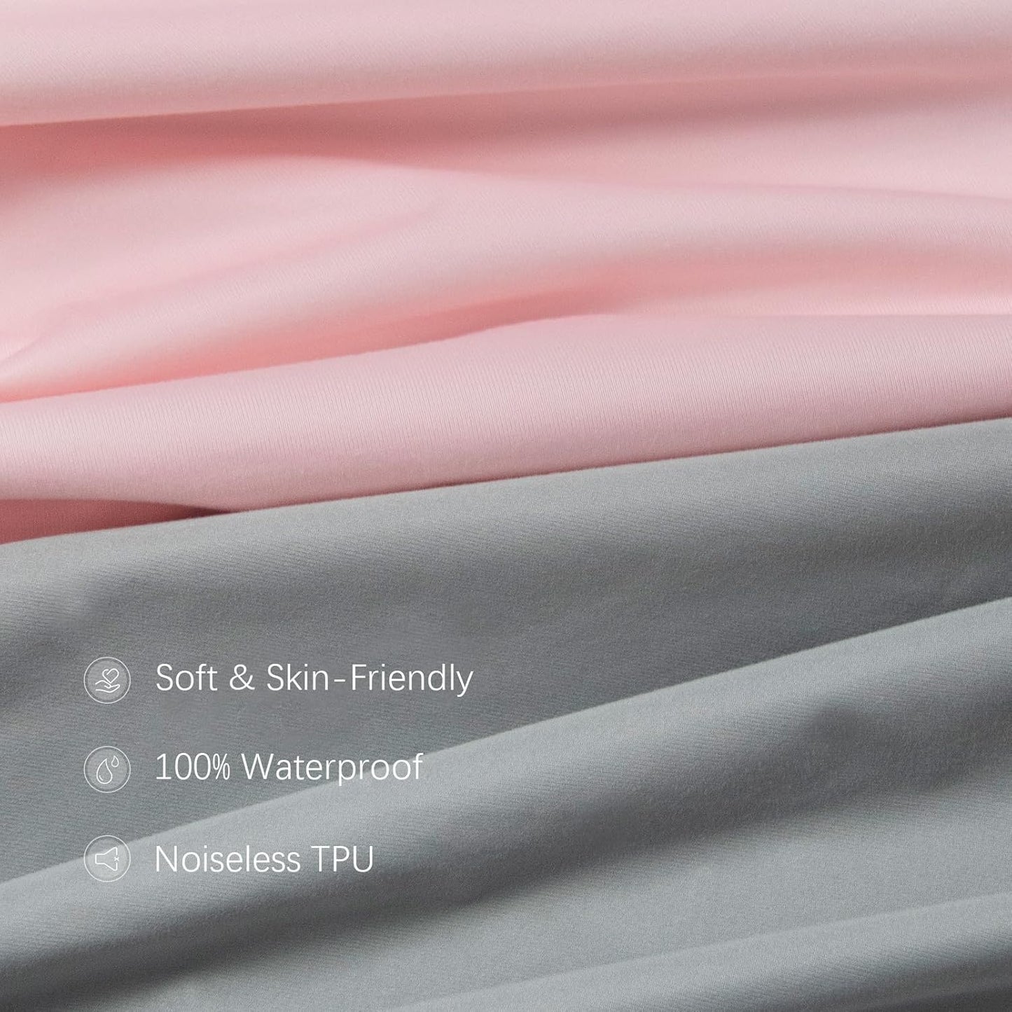Crib Sheets Waterproof 2 Pack, Crib Mattress Protector, Toddler Fitted Crib Sheet Neutral, Ultra