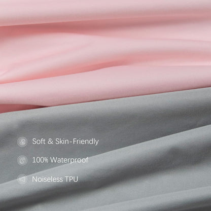 Crib Sheets Waterproof 2 Pack, Crib Mattress Protector, Toddler Fitted Crib Sheet Neutral, Ultra