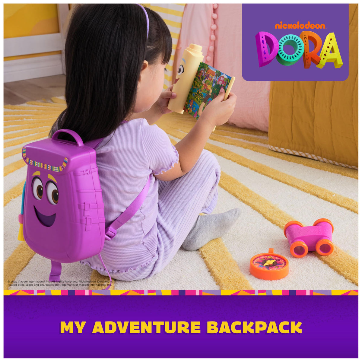 Dora My Adventure Backpack with Map, Binoculars & Compass Complete Set