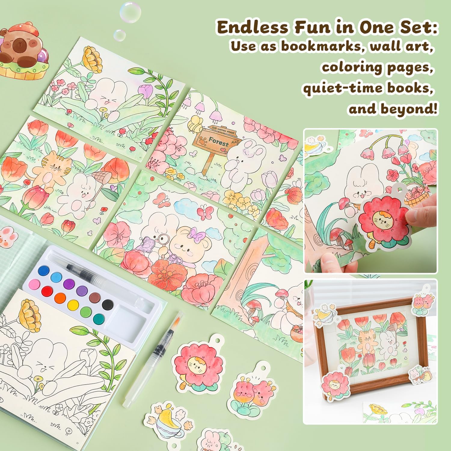 Paint with Water Coloring Books for Kids Ages 3-5, 4-8 – Cute Coloring Book for Teens,Arts and