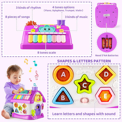 Marstone Montessori Toddler Toys for 1 Year Old Girl Gifts: 8 in 1 Multi-Functional Learning Baby