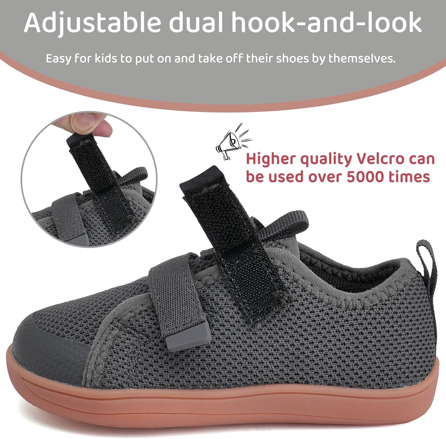 WateLves Toddler Little Kids Wide Barefoot Shoes The First Walking Shoes Girls Boys Breathable Zero