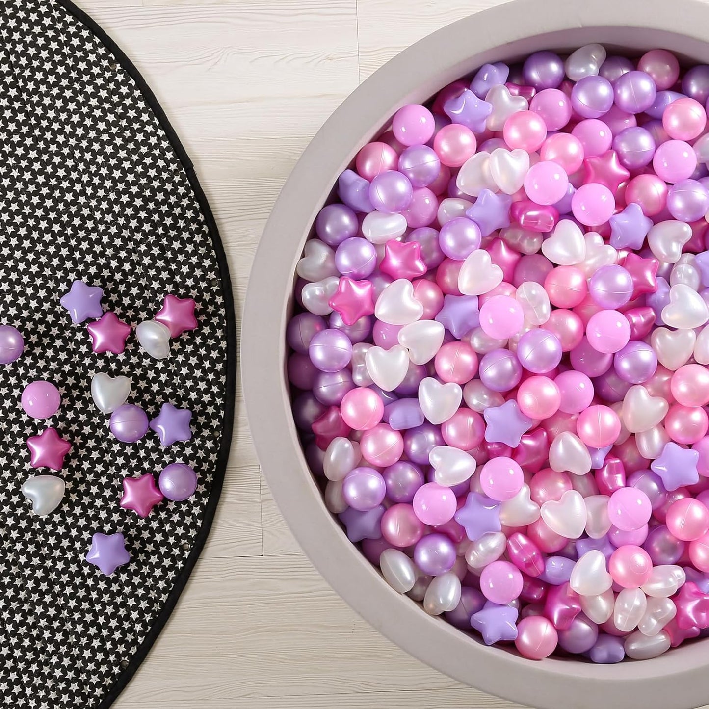 GOGOSO Ball Pits Balls for Toddlers Pack of 50 100 200 Plastics Shape Ball Non-Phthalate Non-BPA