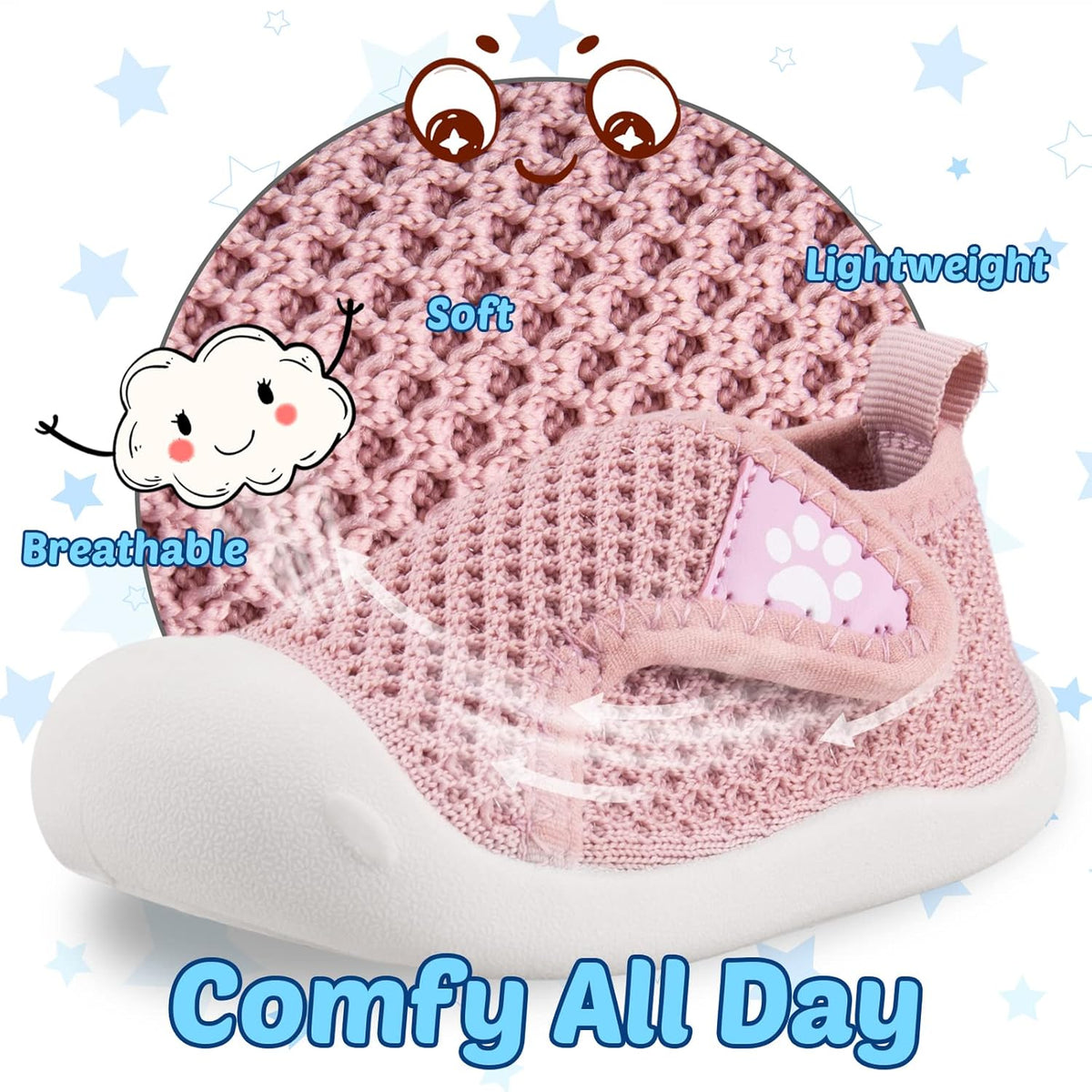 Charrost Toddler Baby Girl Boy First Walking Shoes Checkered Sneakers Sizes 3/4/5/6/7/8T. Soft