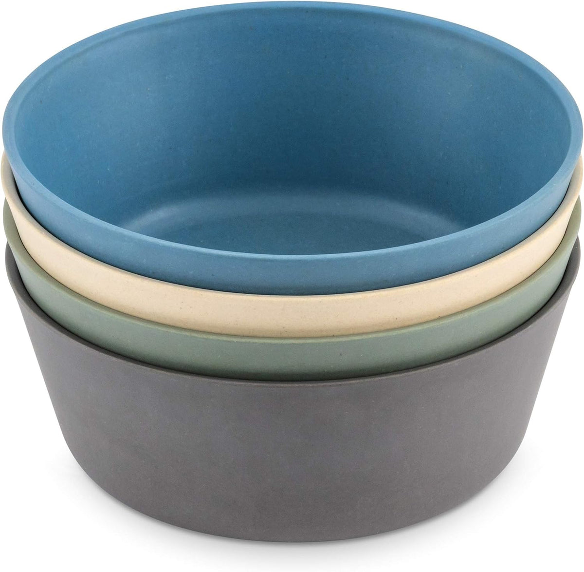 WeeSprout Bamboo Kids Bowls, Set of Four 10 oz Kid-Sized Bamboo Bowls, Dishwasher Safe Kid Bowls