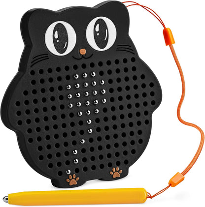 Magnetic Drawing Board for Kids & Toddlers with Beads and Magnet Stylus Pen - Magnetic Travel Toy